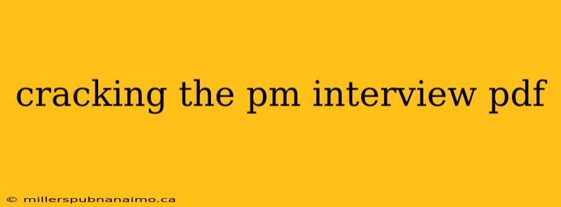 cracking the pm interview pdf