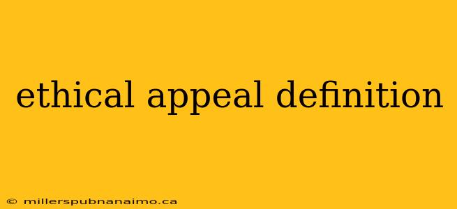 ethical appeal definition