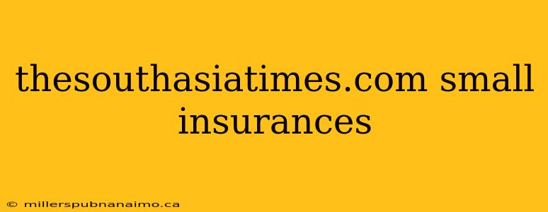 thesouthasiatimes.com small insurances